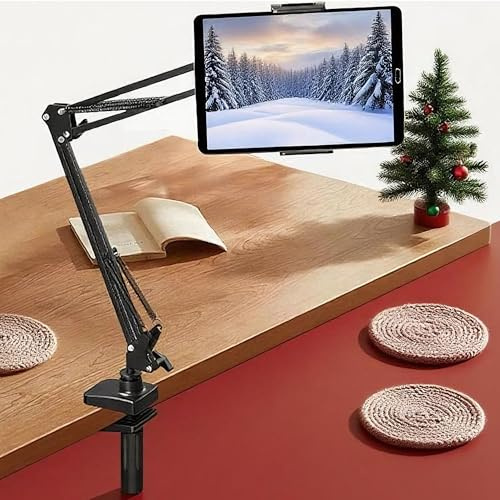 guofa Tablet Ständer, Tablet Halterungum, 360 Grad drehbar, Metall-Tablet-Halterung, Handy-Ständer für iPad/iPhoneX/iPad Pro oder andere 4,5~13 Zoll Geräte (schwarz)