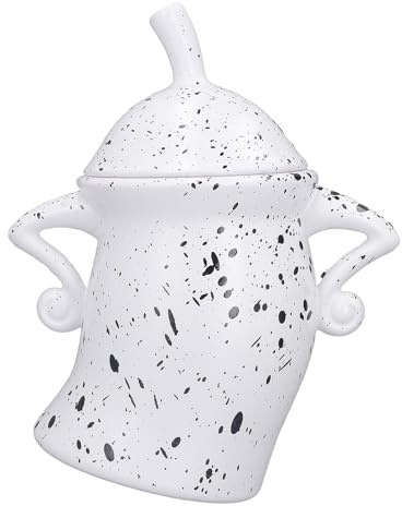 Syangkaitian Bidon avec attitude, pot de stockage des aliments avec couvercle hermétique, jolis pots à café, thé, pot à biscuits, pot à biscuits Attitude avec couvercle, mignon ABS, grand récipient de