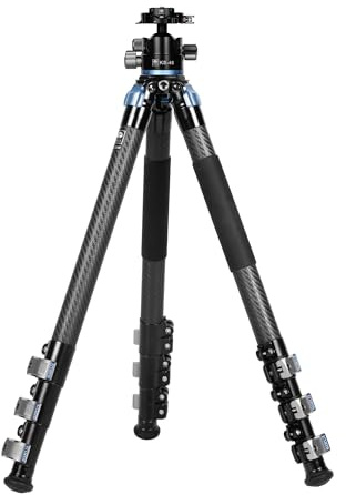 SlRUl L-324F Carbon Travel Tripod Camera with KS-40 Low Gravity Ball Head, Ultralight, Compact, Quick Lock, for Landscape Photography, Max. Load 25 kg