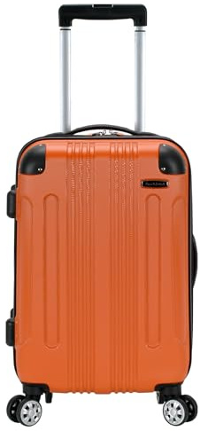 Rockland London Hardside Spinner Wheel Luggage, Carry-On 20, Orange
