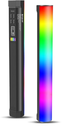 PULUZ 11.8 RGB Full Color Photography Light Stick, Holdable Magnetic LED Stick Fill Lights with 1/4 inch Screw Holes, Rechargeable Tube Light with 20 Lighting Effects for Photography Lighting