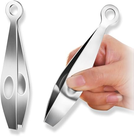 1 pezzo Pinze a spina di pesce, Pinze per pesce, lisca di pesce pinzette, Pinzetta per pesci in Acciaio Inox, Per Rimozione Professionale Delle Ossa Di Pesce E Tira Fuori Piume Di Pollo(Piatta)
