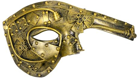 OIDEA Máscaras Mascarada Veneciana Hombre: Máscaras de Media Cara Robot de Metal Steampunk para Caballero de Fiesta de Halloween Carnaval Juego de Rol - Para Disfraces Cosplay