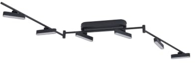 Lindby LED Deckenlampe Eldrin dimmbar (Modern) in Schwarz aus Metall (6 flammig,) - Deckenleuchte Wandleuchte Strahler Spot Lampe Wohnzimmerleuchte
