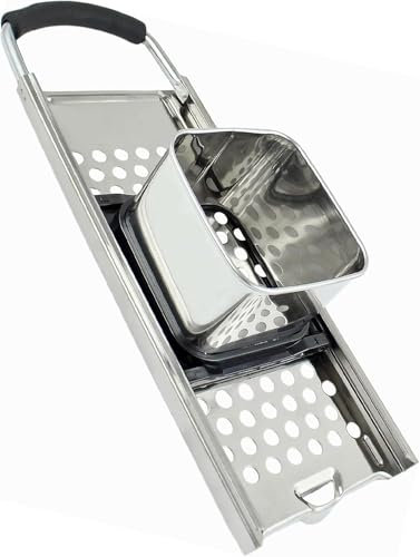 Kezidhp Spätzlehobel, Spätzlepresse Edelstahl mit Gummigriff, Kartoffelpresse, Spätzleschaber, Spätzlesieb Spülmaschinenfest, für alle Töpfe bis Ø 30 cm