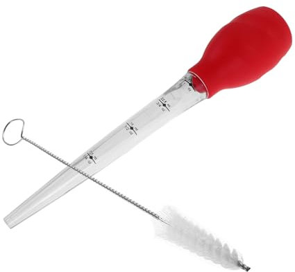 ULTECHNOVO Siringa per Tacchino in Silicone con Bocchetta e Pennello per Pulizia, Kit per Marinatura e Cottura Carne per Barbecue e Cucina
