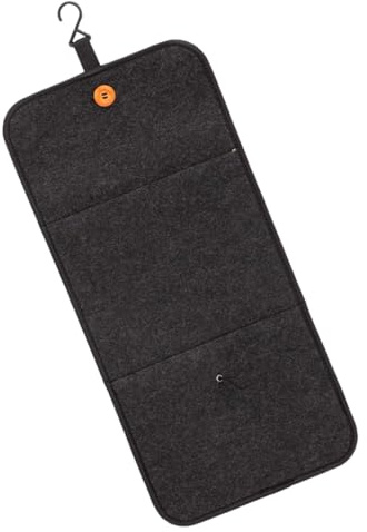 SOLUSTRE Organizer da Parete per Gioielli Sospeso in Feltro Resistente, Porta Collane Orecchini Bracciali Ampia capacità, Borsa Portaoggetti da Viaggio Arrotolabile per Camera da Letto e Soggiorno