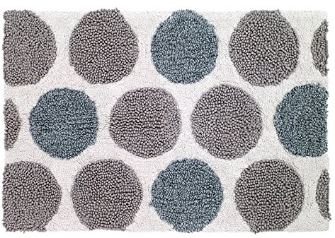 Avanti Linens - Bath Mat, Cotton Bath Rug, Decorative Bathroom Accessories (Dotted Circles Collection, 20 x 30)