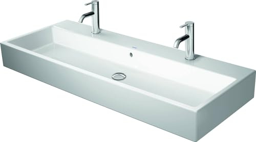 Duravit Vero Air Waschtisch, 120x47cm, mit Überlauf, 2 Hahnlöcher vorgestochen, 23501200241, Farbe: Weiß