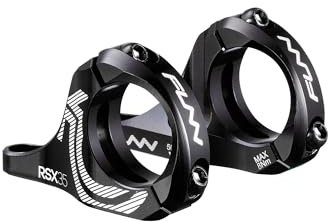 Funn RSX Mountain Bike Direct Mount Bike Stem with 35mm Bar Clamp, 2 Pieces Lightweight Split Design for Dual Crown Forks, Adjustable Extension 45-50mm with 30mm Rise (Black)