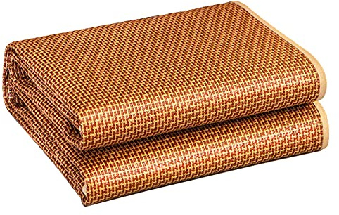 PANJAZE Colchoneta de paja de ropa de cama, colchón de ratán transpirable suave, cama de estera de bambú, colchón de enfriamiento de verano almohadilla de topper, ropa de cama para cama doble cama dob