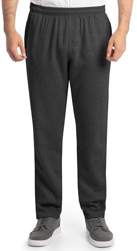 Fruit of the Loom Men's Eversoft Fleece Open Bottom Sweatpants with Pockets