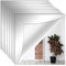 Specchio Quadrato, Adesivi Murali a Specchio, 9 Pezzi 15X15 cm Decorazione Murale fai da te Specchio Decorativo Senza Cornice, Piastrelle a Specchio Specchi Adesivi da Parete, Piastrelle Specchiate