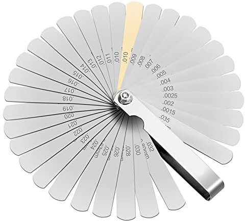 Spessimetro Pieghevole Misurazione Doppia,Spessimetro 32 Lame,32 Lame Strumento di Misurazione Dello Spessimetro