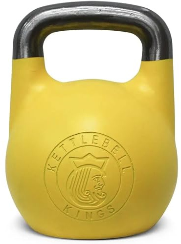 Kettlebell Kings Competition Kettlebells Weight - 33mm handle - 4-32 KG - Hand weights Workout Gym Equipment and Strength training sets for Women and Men - Weights set for Home Gym