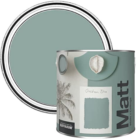 Rust-Oleum Colours Matt Emulsion Wall and Ceiling Paint - Gresham Blue 2.5L