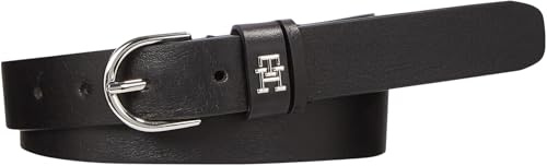 Tommy Hilfiger Damen Gürtel Essential Effortless 2.5 Ledergürtel, Schwarz (Black), 135