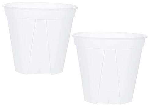 Yardwe 2 Stück Transparente Blumentöpfe Mit Drainagelöchern 24cm Außendurchmesser 22,3cm Innendurchmesser 23,3cm Hoch Für Kinderzimmer Und Pflanzenpflege Kunststofftöpfe Für