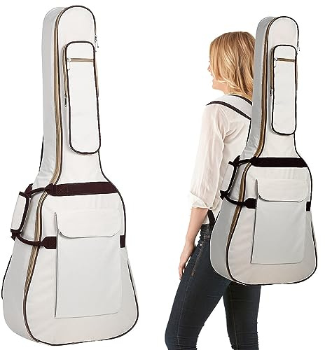ERINGOGO Gitarren-Aufbewahrungstasche Akustikgitarrenkoffer Für 40 41 Gitarren 0 5 Zoll Dicke Gitarrentaschen Aus Extra Schaumstoff Mit Nackenkissen Tasche Mit Großem Fassungsvermögen