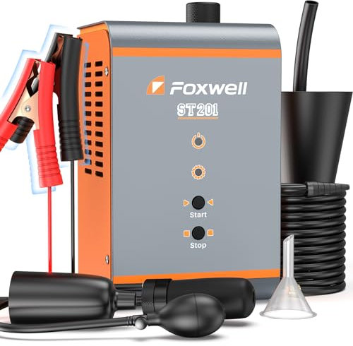 FOXWELL ST201 Détecteur de fuite de machine à fumée automobile avec pompe à air intégrée, 0,8 à 1,2 bar, haute pression, émission sous vide, échappement de carburant, machines à fumée, détection de