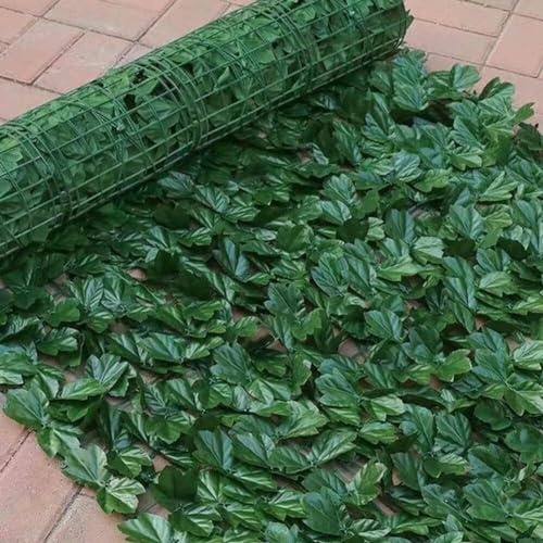 Foglia Artificiale Recinzione Rotolo Edera Siepe Muro Esterno Piante Finte Foglia Verde Privacy Recinzione Pannelli Schermo For La Casa Giardino Cortile Balcone Sfondo DecorazioneE50X300CM(F,50X50CM)