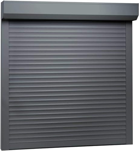 Thermal Blackout - Trimmbart isolerat UV-skydd Barnsäkert Enkelt att passa Hemmakontor Fönsterjalusier,Rulljalusi Aluminium 100x100 cm Antracit