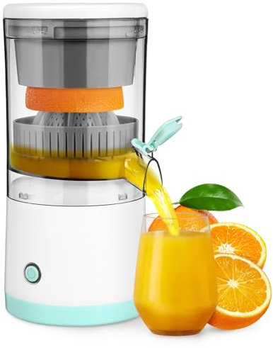 Amosfun Electric Citrus Juicer, Rechargeable Versatile Fruit Extractor Squeezer for Lemon, Orange, Citrus, Mini Portable Juicer Machine, Easy Cleaning