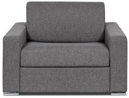 Vente-unique - Schlafsessel mit Matratze - Liegefläche 70 cm - Matratze 14 cm - Stoff - Anthrazit - CALITO