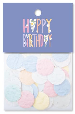 Grafik Werkstatt Blumenkonfetti | Happy Birthday, Blau