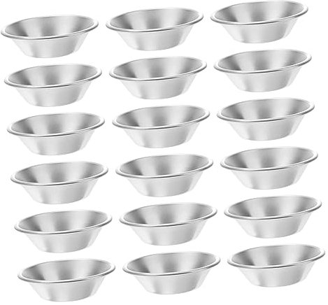 OFFSCH 25pezzi Stampi Per Torte in Lega Di Alluminio Stampini Rotondi Per Cupcake Mini Teglie Per Crostate Stampi Riutilizzabili in Metallo Per Muffin Teglie Antiaderenti Per Torte e Bisc