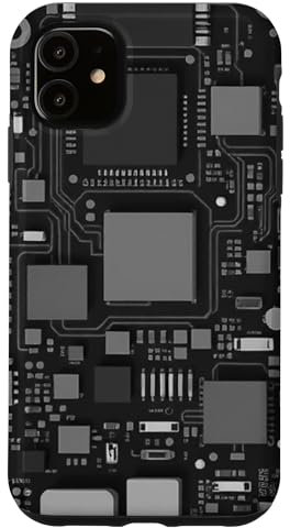 Carte mère vintage avec circuits électroniques Coque pour iPhone 11