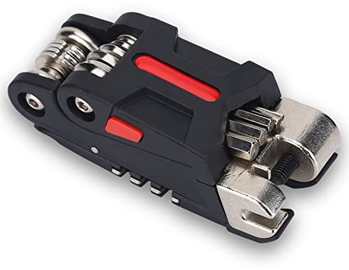 Bike Tool, 16 in 1 Multi Tool Mountain Bike Multitool Portable Foldable Repair Kit Cycling Multitool with Chain Breaker and Allen Wrench
