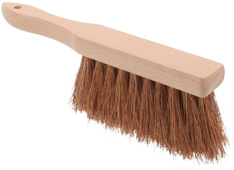 ULTECHNOVO Balayette de Cheminée Fibres Naturelles avec Manche Brosse de Nettoyage Dense et Douce pour Foyer Barbecue et Jardin Accessoire pour Entretien sans Rayures