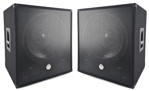 Double Caissons de Basse Subwoofer 15 Passif BM Bmsonic BMS-SUB15-P - 800W Max - Boomer 38cm - Speakon + Jack 6,3 mm