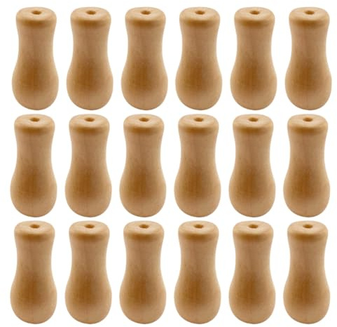 PRETYZOOM Tiradores de Cordón de Madera para Persianas 24 Piezas Borlas Colgantes Amarillas Accesorios para Cortinas de Bambú y Madera Complementos Decorativos para Salón y Dormitorio