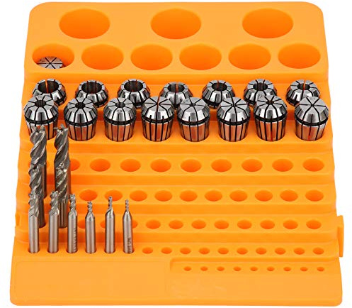 MasYosh ER20 Set di mandrini con manicotto di tensione, 10 frese 16 ER20 Mandrini con scatola di stoccaggio, per macchina per incisione CNC utensili fresatura fresatura