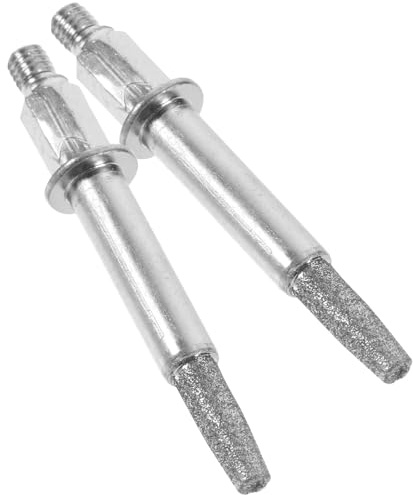 Generic 2pcs 4.8mm Diamond Chainsaw Sharpening Stones Burr Grinding Bits Replacement for Manual Chainsaw Sharpeners Accessories for Outdoor Power Equipment
