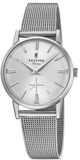 Festina Damenuhr Analog aus Edelstahl 316l Silberfarben | Quarzwerk, Damenuhren, Widerstandsfähiges Glas, Special Prices F20258/1