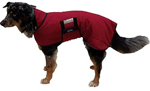 Beckers Beste Tiernahrung - Wasserdichter Hundemantel Bordeaux mit individueller Größeneinstellung - Regenmantel - Hundejacke für kleine, mittelgroße und große Hunde