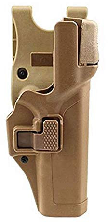 Gexgune Taktisches Holster Militärische Verschleierung Stufe 3 Sperren Sie die rechte Hand Taille Gürtelpistole Pistole Holster für G1ock 17/19/22/23/31/32 （Bräunen）