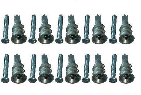 6 x Hohlwanddübel + Schrauben + Schneidspitze 4,5 mm x 35 mm