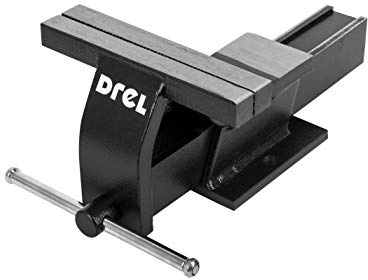 DREL Tornillo de mesa de 200 mm de acero endurecido con banco de herramientas AMBOSS fijo.