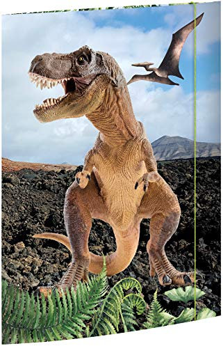 RNKVERLAG 45356 - Zeichenmappe T-REX 310 x 440 mm DIN A3 mit Gummizugverschluss, 1 Stück