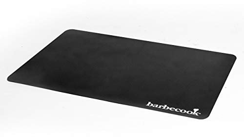 barbecook Tappetino protettivo per il pavimento come base per il barbecue o il braciere, per esterni come protezione per terrazze o balconi, in plastica, colore nero, 120 x 80 cm