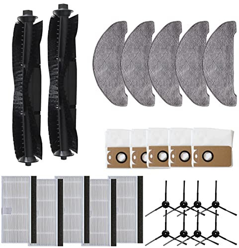 Emiif Spazzola laterale principale Mop Pad Sacchetti di polvere Filtri Set di ricambio per per L6 Pro Per Ultenic per T10 Robot Aspirapolvere Spazzatrice Kit accessori
