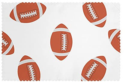 Tischset, American Football-Druck, Tischsets, Tischsets, rutschfest, fettdicht, hitzebeständig, waschbar, 6 Stück