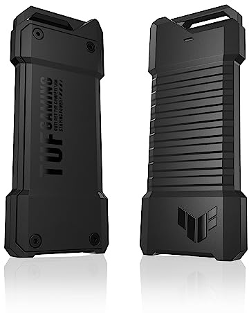 TUF Gaming AS1000 (SSD M.2 NVMe® PCIe® portatile USB-C 3.2 Gen 2x1 da 1 TB, telaio in lega di alluminio con pad termico, resistenza alle cadute MIL-STD-810H di grado militare e resistenza all'acqua e
