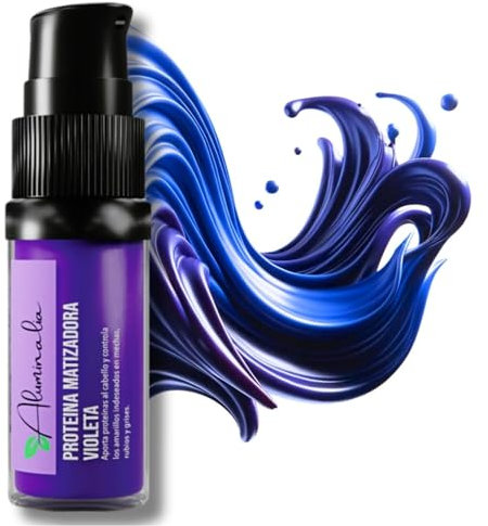 Protéine Matifiante Violette Intensive pour Mèches, Blondes, Décolorées et Cheveux Gris - Masque Protecteur de Couleur - Élimine les Reflets Cuivrés et Jaunes - Matifiant Cheveux Blonds Intensif (30ml