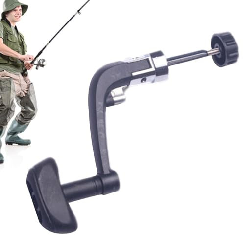 Generisch Spinnrolle Griff,Drehbarer Angelrollenarm, Rollensatz - Rostfreie -Spinning-Angelrolle Griff-Griffteile -Angelzubehör