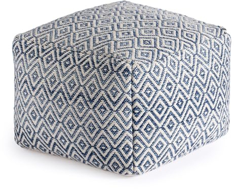 Anji Mountain 16 H x 22 W Handmade Pouf Ottoman for Living Room & Couch